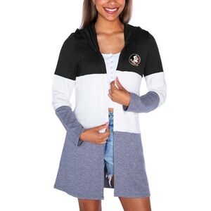 Gameday Couture Florida State Seminoles Black, White, Red & Gray Hooded Cardigan